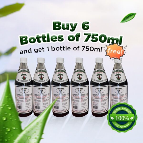 6 bottles of 750ml